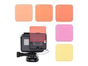 XCSOURCE Switchable Diving Lens Filters Set Red Purple Yellow for Gopro Hero 5 Sports Camera Underwater Shooting LF769