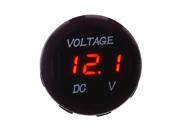 XCSOURCE Waterproof Voltmeter Red LED Digital Display Voltage Volt Meter Panel Gauge w Cable for DC 12V 24V Car Motorcycle MA1082
