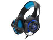 XCSOURCE GM 1 Gaming Headphones 3.5mm Noise Cancelling Earphones Mic Stereo Blue LED for PS4 XBOX PC Laptop Black Blue AC691