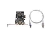XCSOURCE PCI E Express FireWire 1394a 1 Lane iLINK IEEE1394 Expansion Controller Adapter Card for Desktop PC AC698