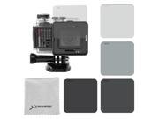 XCSOURCE Switchable Neutral Density Filter Kit Set ND2 ND4 ND8 ND16 for Garmin Virb Ultra 30 Sports Camera LF772