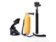 XCSOURCE® Set 3 in 1 Monopod Floating Hand Grip Handle Hot Car Suction Cup Monopod with strap for Gopro Hero 2 3 3 4 OS229