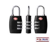 Xcsource HS259 2Pcs TSA 335B 3 Digit Combination Safe Travel Luggage Suitcase Code Lock Black