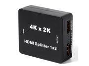 XCSOURCE® 1 In 2 Out 1x2 HDMI Splitter Amplifier for Dual Display Full HD 1080P 3D Supports PS4 Xbox DVD Blu ray AH160