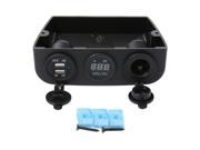XCSOURCE® Dual USB Charger with Blue LED Cigarette Lighter Voltmeter Kit Adapter for Universal Car Motor 12 24V MA386