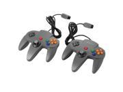 XCSOURCE® 2pcs Wired Game Controller Gamepad Joystick for Nintendo 64 N64 Gray AC441