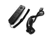 XCSOURCE® 2in1 Nunchuck Controller and Built in Motion Plus Wii Remote with Silicone Case for Nintendo Wii Wii U AC443