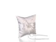 XCSOURCE® Romantic White Satin Flower Wedding Party POCKET Ring Bearer Pillow Cushion