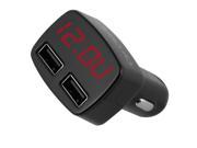 XCSOURCE® 4in1 3.1A Dual USB Car Phone Charger Voltmeter Voltage Meter Ammeter Current Meter Thermometer Temperature Monitor with Red LED MA859