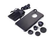 XCSOURCE® Xcsource 5in1 Lens Cover Black Kit Fisheye Slim Thin Case For iPhone 6 4.7 DC549