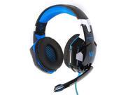 XCSOURCE KOTION EACH G2000 Over ear Game Gaming Headphone Headset Earphone Headband with Mic Stereo Bass LED Light for PC Game Black Blue TH092
