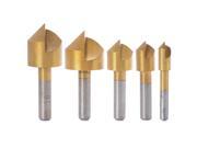 XCSOURCE® 5pc Titanium Countersink Drill Bit Set 1 4 to 3 4 BI056