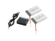 XCSOURCE® 2pcs 3.7V 1200mAh 25C Lipo Battery 4 in 1 Battery Charger For Syma X5 X5C X5SC X5SW Quadcopter BC590