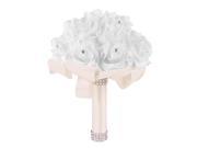 XCSOURCE® Crystal Roses Bridal Bridesmaid Wedding Bouquet Artificial Silk Flowers Party Decorate Beige WV344