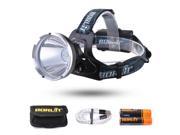 XCSOURCE BORUiT 1600LM CREE XML L2 LED Headlight Adjustable Headlamp 3 Modes with SOS Whistle for Camping Fishing Cycling Black SU411