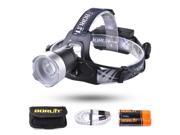 XCSOURCE BORUiT 1600LM CREE XML L2 LED Headlight Adjustable Beam Focus Headlamp 3 Modes with SOS Whistle for Camping Fishing Cycling Black SU415