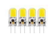 Sunix® Sunix 4pcs 5W GY6.35 COB LED Bulbs 270 300LM Dimmable Cool White 6000K 360 Degree Beam Angle Crystal Spotlight Bulb LD878
