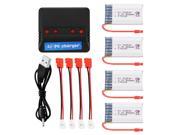 XCSOURCE 4pcs 800mAh Lipo Battery 4in1 4ports USB Charger 4pcs Convert Cable for Syma X5HC X5HW RC Quadcopter BC669