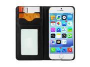 XCSOURCE Fashion Leather Magnetic Flip Stand Card Slots Wallet Phone Cover Case Pouch Black for iPhone 6 6s WB021