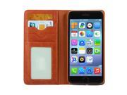 XCSOURCE Fashion Leather Magnetic Flip Stand Card Slots Wallet Phone Cover Case Pouch Brown for iPhone 6 6s Plus WB018