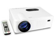 HD Video Projector Home Theater 3000 Lumens 1280x800 Beamer for Game Movie White Color