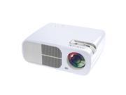 LED Video Projector Home Theater 2600 Lumens 800x480 Beamer for Game Movie White Color