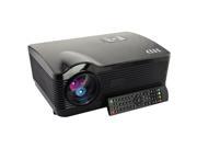HD Video Projector Home Theater 3000 Lumens 1280x800 Beamer for Game Movie Black Color
