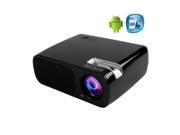 Android WIFI LED Video Projector Home Theater 2600 Lumens 800x480 Beamer for Game Movie Black Color