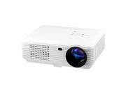 HD Video Projector Home Theater 2000 Lumens 1280x800 Beamer for Game Movie White Color