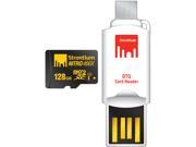 Strontium Nitro 466X 128GB MicroSDXC UHS 1 Memory Card with OTG Card Reader