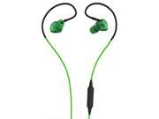Green Selfie IPX5 Waterproof Sport Bluetooth Wireless Headset Noise Cancelling Stereo Earbuds In Ear with Microphone Earphone for Smart Phone Tablet Apple iPhon