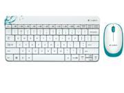 Logitech MK240 Mini Wireless Keyboard and Mouse Combo With Receiver Wireless Keyboard and Mouse Mice Set White