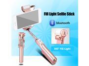 Universial Selfie Stick Handheld Monopod LED Flash Fill Light Extendable Beauty