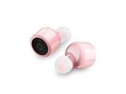 Hopezone Mini True Wireless Bluetooth 4.2 In ear Twins Stereo Sport Headset Headphone Earphone Earbuds Earpiece For IOS Android Smartphones Tablets Laptop Pink