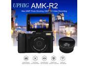 UPHIG AMK R2 24MP HD 1080P 180 Rotatable Screen Portable Digital Cameras Lens