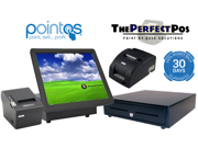 All in One Point of Sale System with SharpPOINTS Mini Desktop POS Software and all POS Hardware