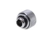 Alphacool G1 4 13mm Knurled HardTube Compression Fitting Chrome 62776