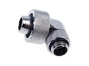 Alphacool Eiszapfen 1 2 ID x 3 4 OD G1 4 90° Rotatable Compression Fitting Chrome 17243