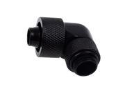 Alphacool Eiszapfen 3 8 ID x 5 8 OD G1 4 90° Rotatable Compression Fitting Black 17236
