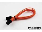 Darkside 6 Pin PCI E 12 30cm HSL Single Braid Extension Cable Orange UV DS 0235