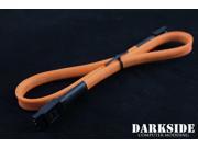 Darkside 45cm 18 SATA 3.0 180° to 180° Data Cable with Latch UV Orange DS 0159