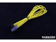 Darkside 8 Pin PCI E 12 30cm HSL Single Braid Extension Cable Yellow II UV DS 0436