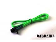 Darkside 60cm 24 SATA 3.0 180° to 90° Data Cable with Latch UV Green DS 0085