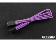 Darkside 8 Pin PCI E 12 30cm HSL Single Braid Extension Cable Purple UV DS 0500