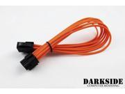 Darkside 8 Pin PCI E 12 30cm HSL Single Braid Extension Cable Orange UV DS 0238