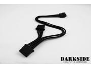 Darkside 2 Way 4 Pin MOLEX Power Y Cable Splitter Jet Black DS 0141