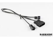 DarkSide MOLEX 4P w Passtrough to 3 Pin Fan Power Y cable 12V Only DS 0819