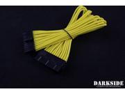 Darkside 24 Pin ATX 12 30cm HSL Single Braid Extension Cable Yellow II UV DS 0434