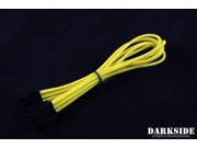 Darkside 6 Pin PCI E 12 30cm HSL Single Braid Extension Cable Yellow II UV DS 0437