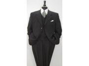 Luxurious High End UMO Collezion Men s 3 buttons Super 150 s Wool Solid Black